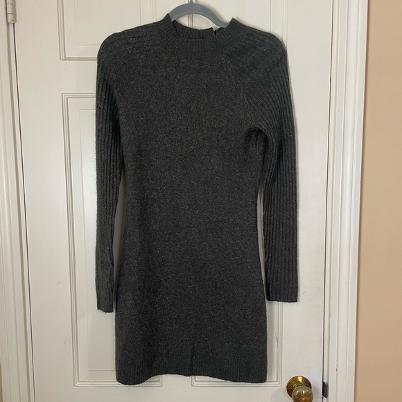 Abercrombie & Fitch Womens Gray  Long Sleeve Sweater Dress Size XS - Picture 8 of 8
